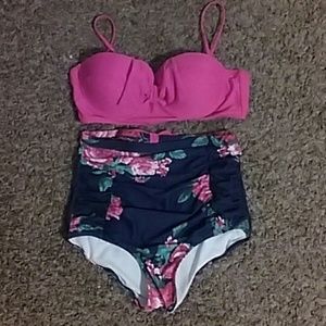 Cute Retro Bow Swim Suit