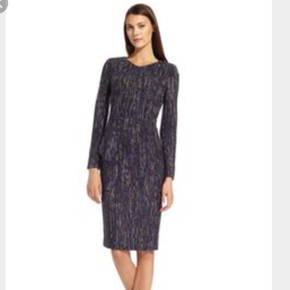 The Fold London Blue Tweed Eaton Dress NWT sz 8