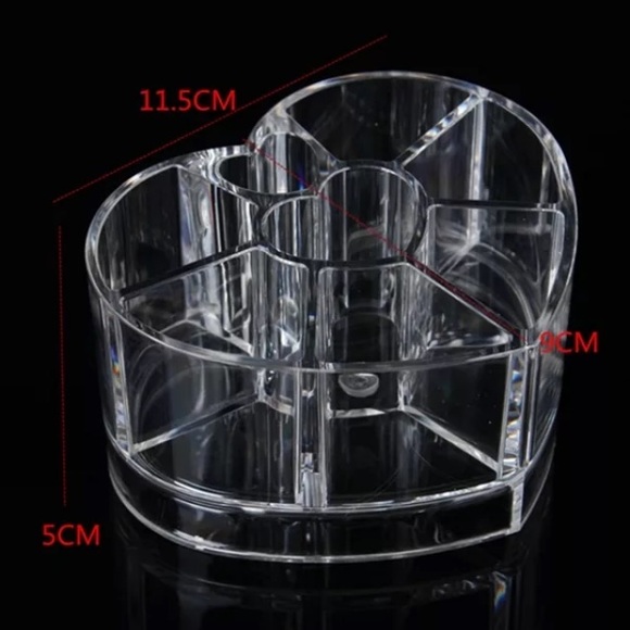 Innova Imports Heart Shape Cosmetic Organizer - Picture 3 of 8