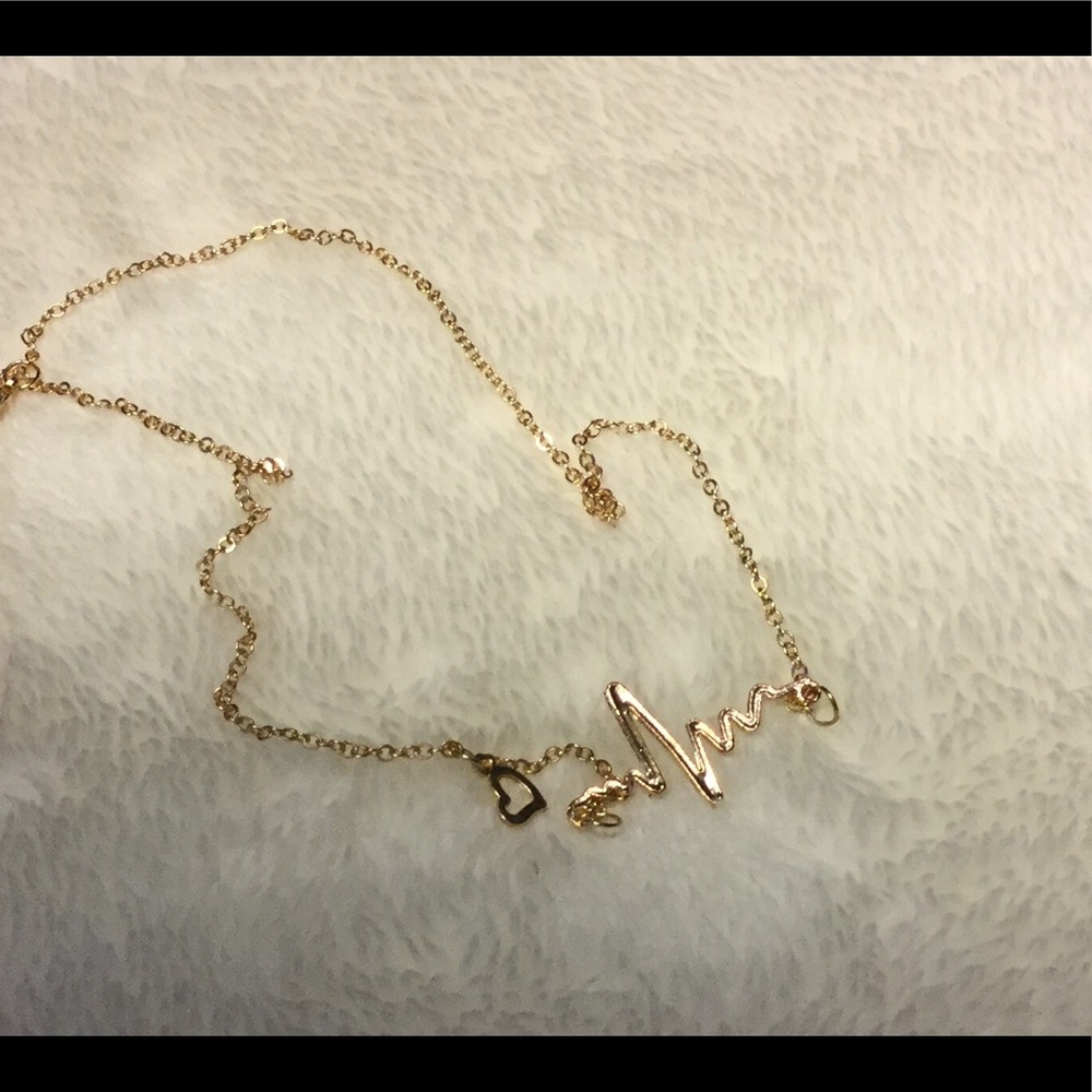 Heart beat pendant necklace charm women's free box - Picture 4 of 6
