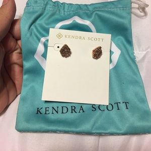 Kendra Scott Rose Gold Drusy Earrings