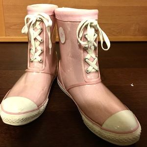 Pink CONVERSE rain boots