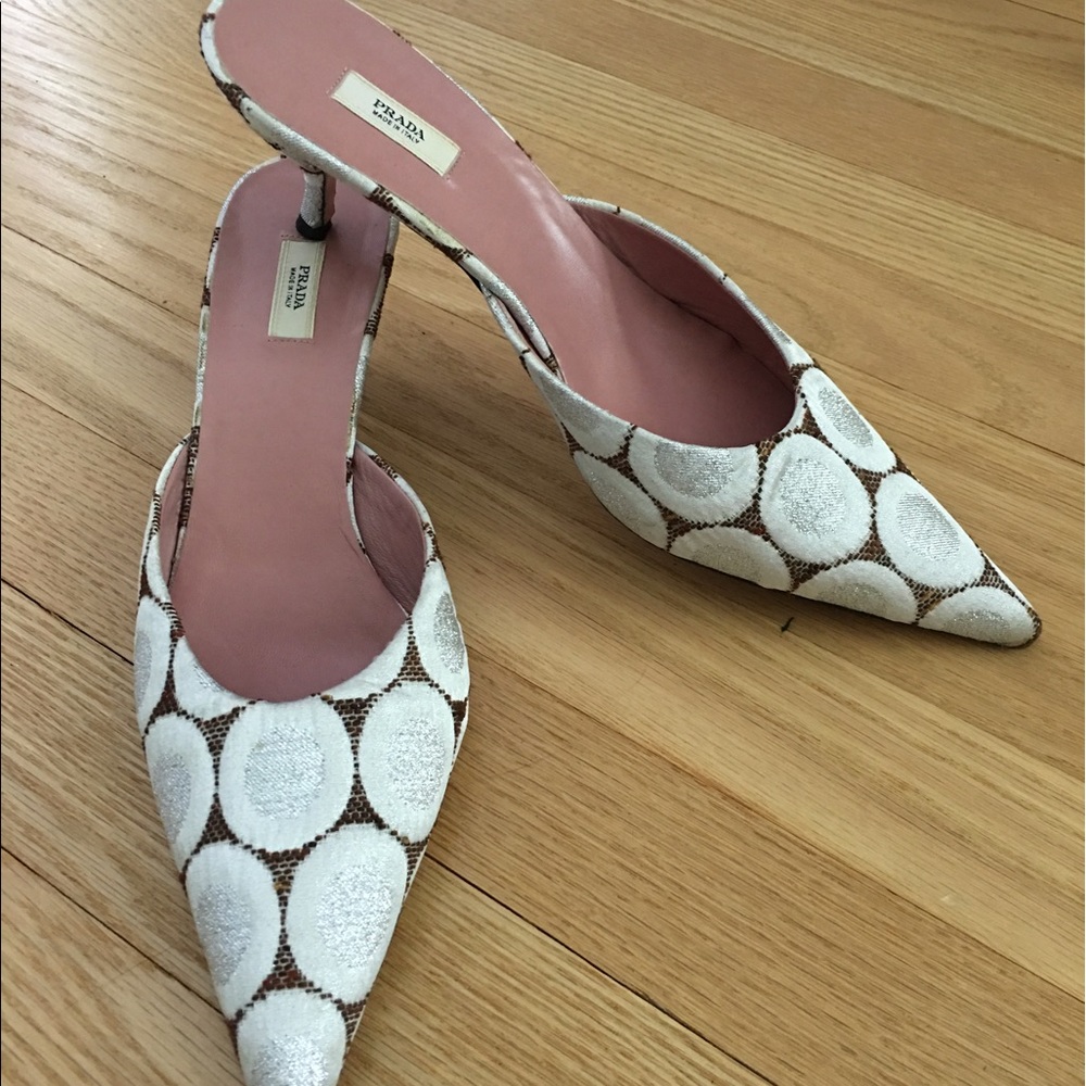 Prada Brocade Mules