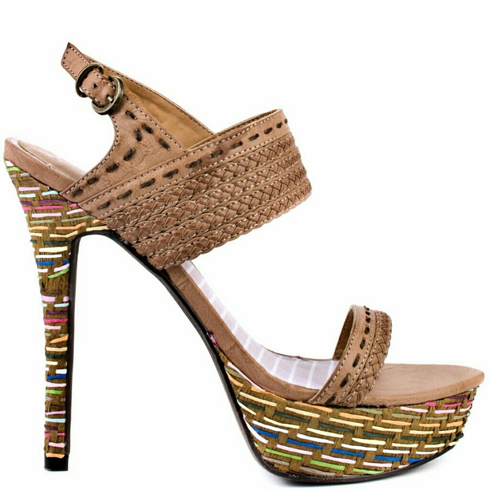 Stilettos with Multicolor Peeptoe Platform