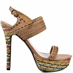 Stilettos with Multicolor Peeptoe Platform