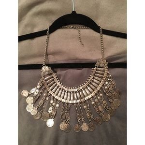 Silver coin necklace