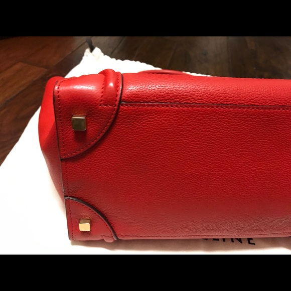 Pre-owned Authentic Celine Mini Luggage in Red - Picture 2 of 4