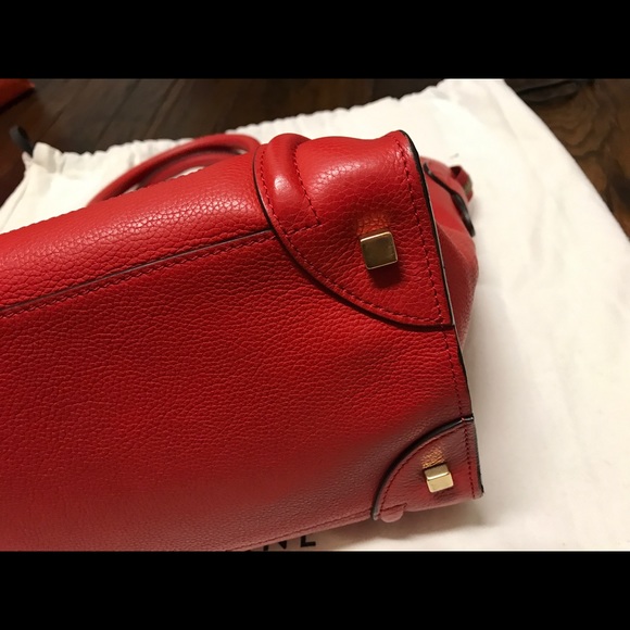Pre-owned Authentic Celine Mini Luggage in Red - Picture 3 of 4