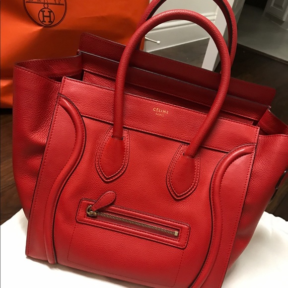 Pre-owned Authentic Celine Mini Luggage in Red - Picture 4 of 4