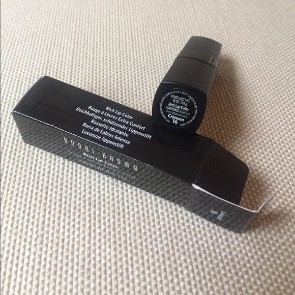 X SOLD X HP! Bobbi Brown Rich Lip Color - Crimson - Picture 3 of 8