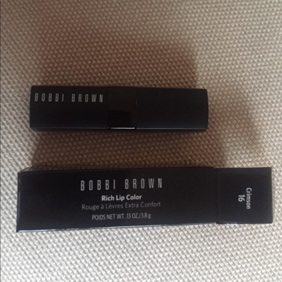 X SOLD X HP! Bobbi Brown Rich Lip Color - Crimson - Picture 7 of 8
