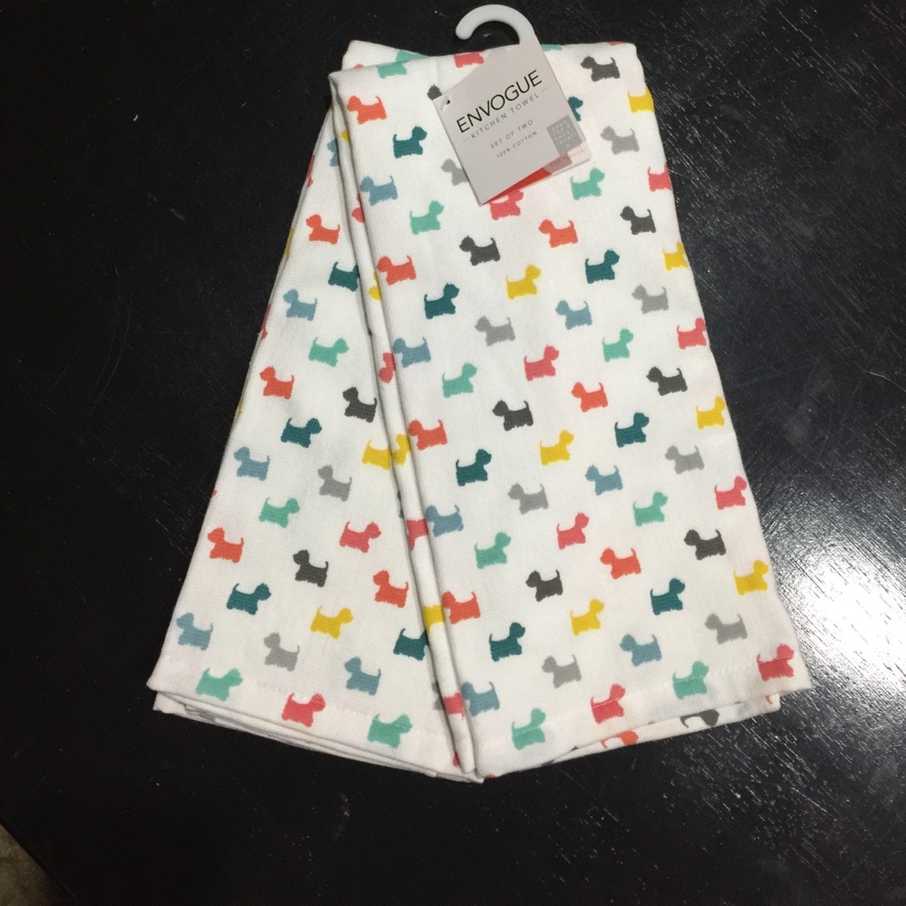 Set of two Scottie Dog Kitchen Towel 
100% cotton