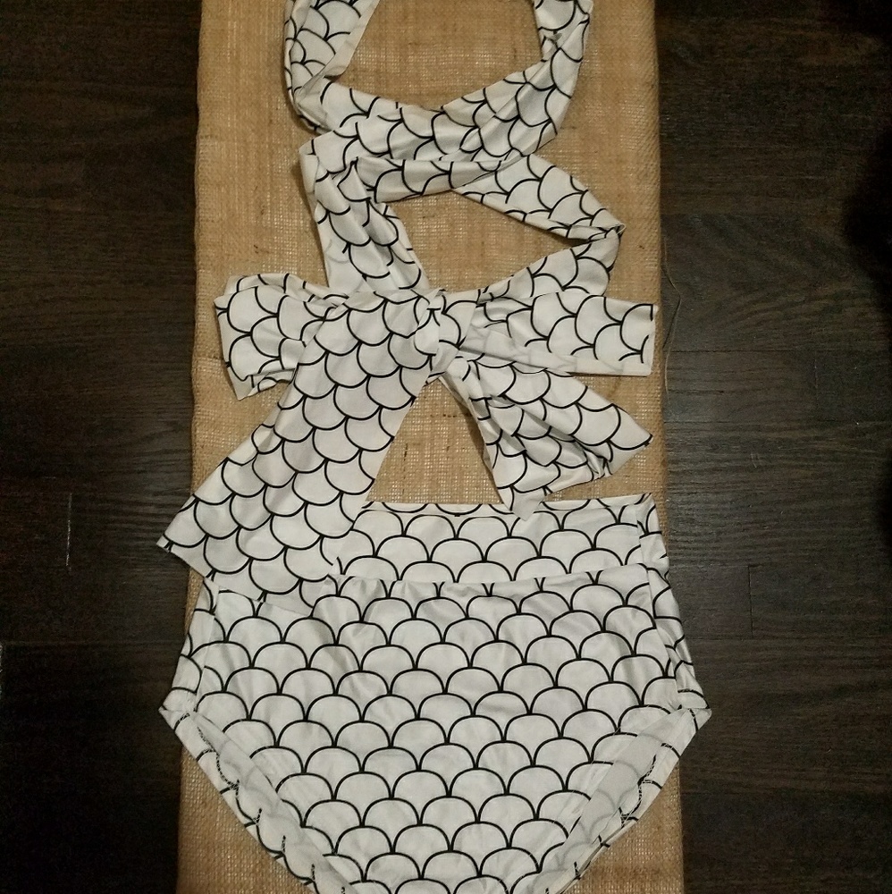 High waist swim suit