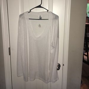 Long Sleeve White Sweater