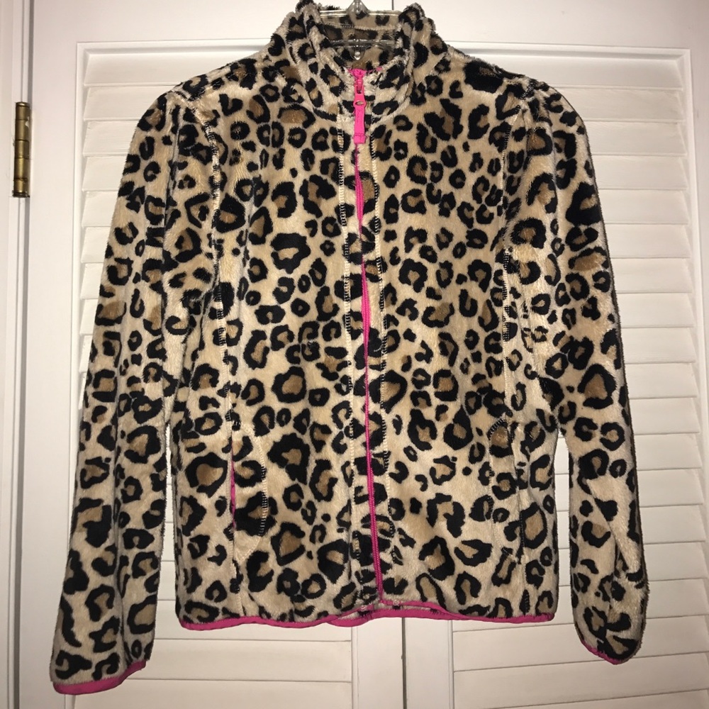 Girl's Leopard Fleece Jacket
