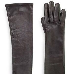 Women's Italian Leather Gloves -Dark Brown