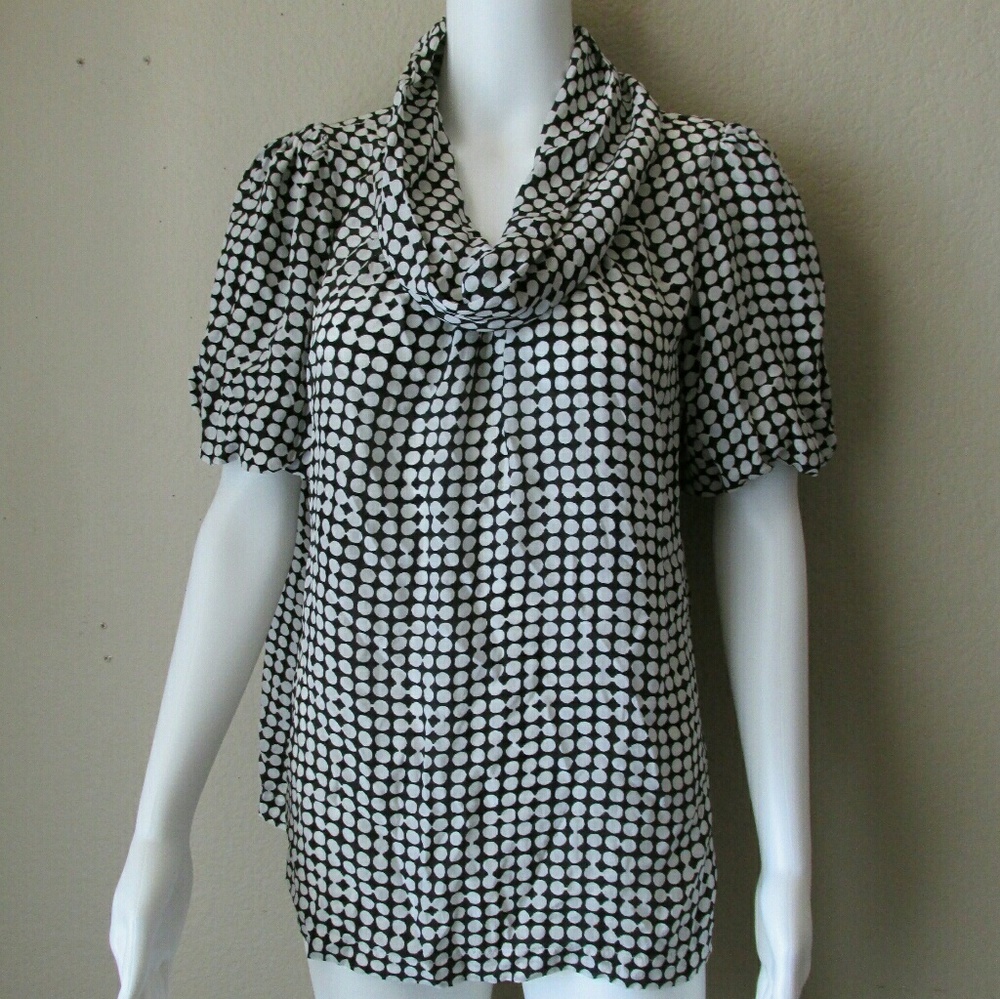 100% Silk Banana Republic Polka Dot Blouse
