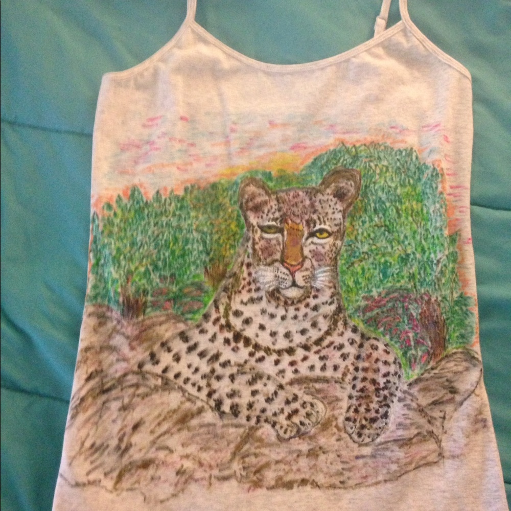 Ladies Leopard Cami Tank Top.
