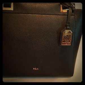 NWT Lauren Ralph Lauren Black tote/shopping bag