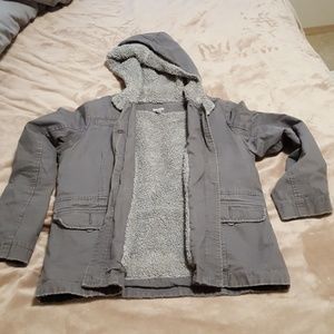 Grey jacket, "Rubbish" brand