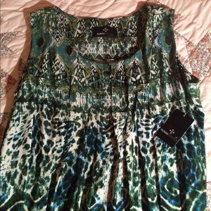 Ronnie Nicole dark green print dress