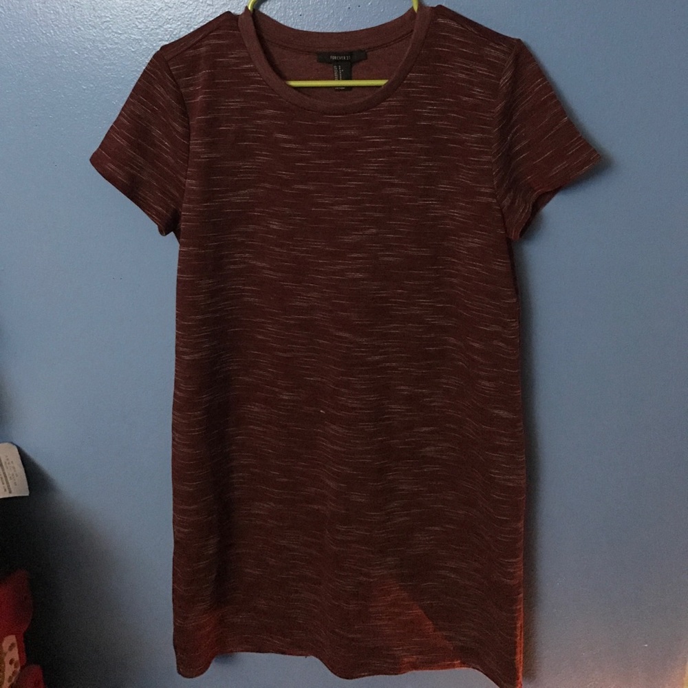 Burgundy T-Shirt Dress