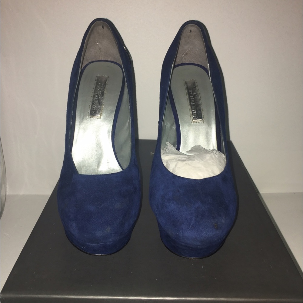 Royal Blue Pumps with back detail from Bakers!