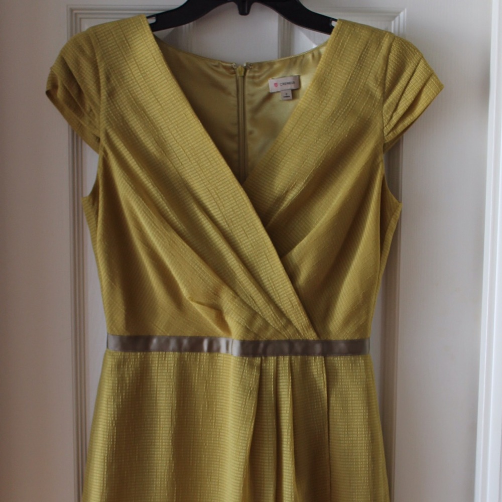 Cremieux yellow-green dress