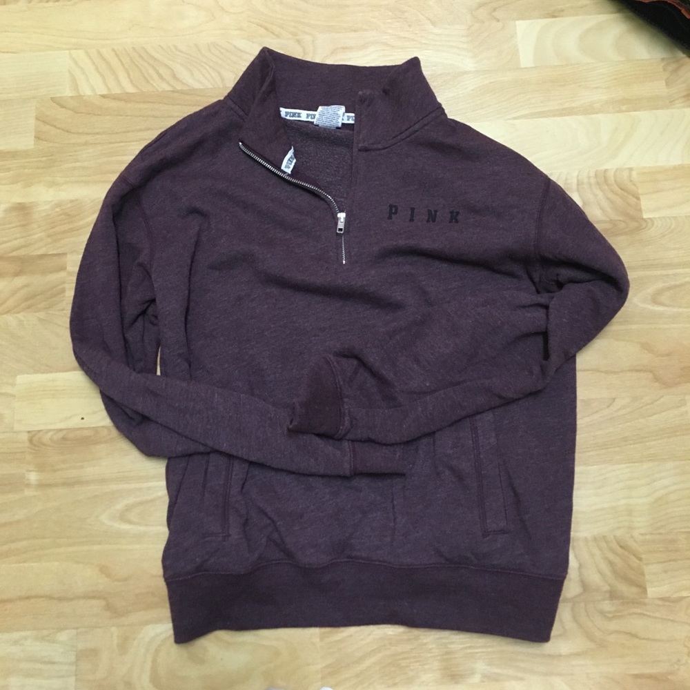 PINK quarterzip sweater
