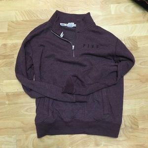 PINK quarterzip sweater