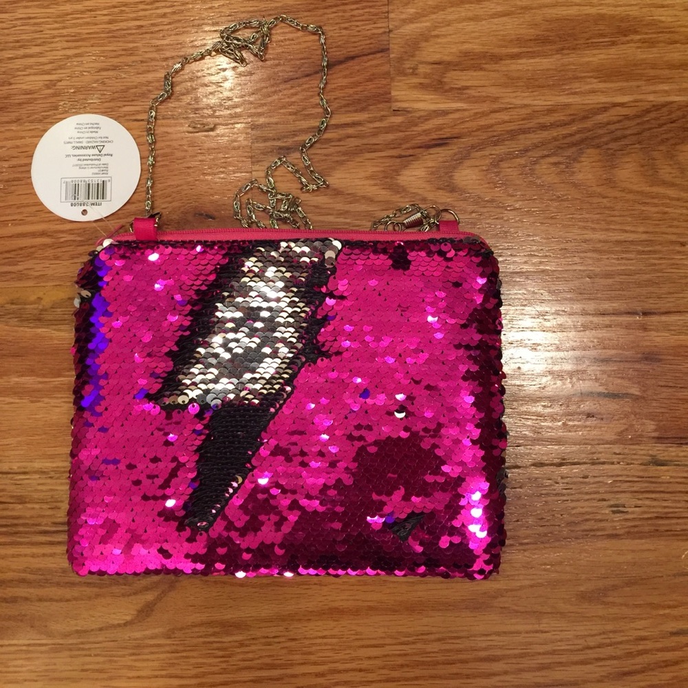 Magic Sequin Pouch with Chain