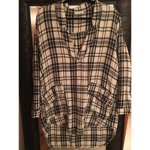 Plaid Free People tunic