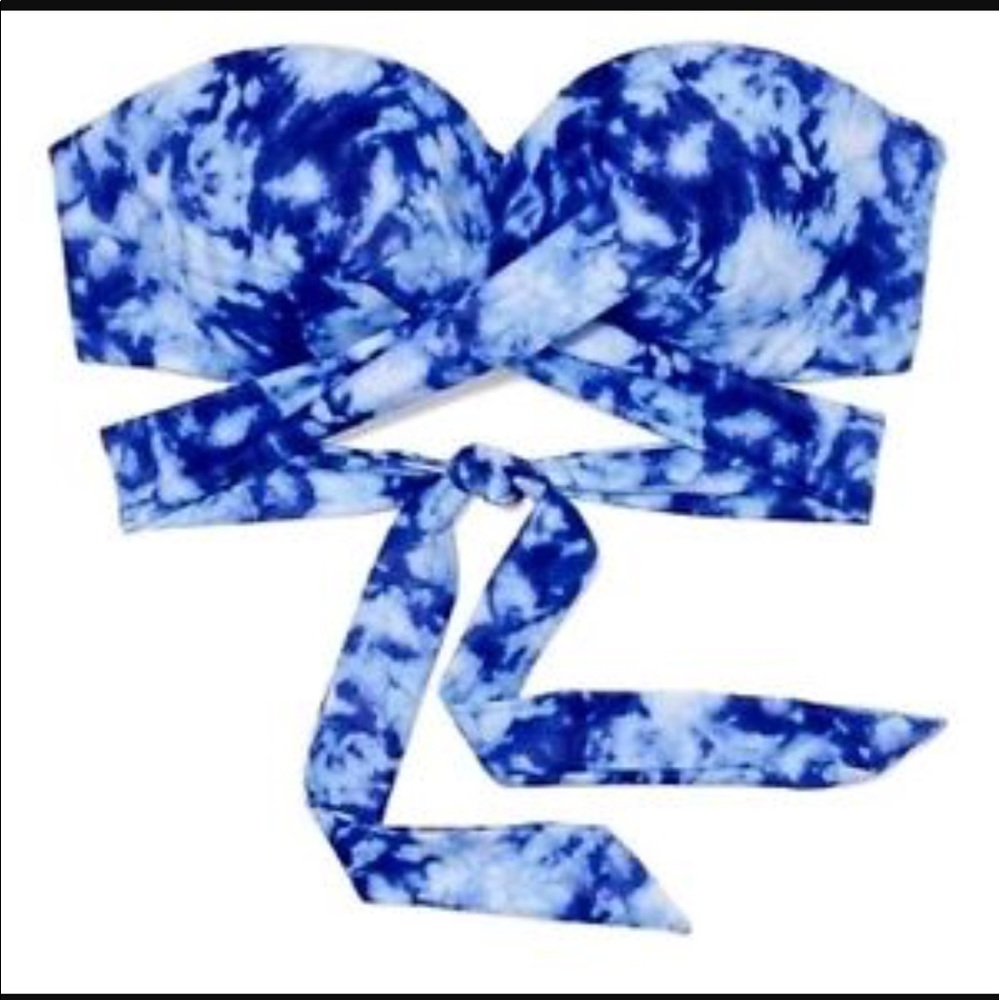 Victoria's Secret PINK wrap bikini blue tie dye