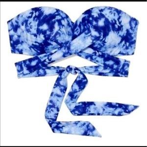 Victoria's Secret PINK wrap bikini blue tie dye