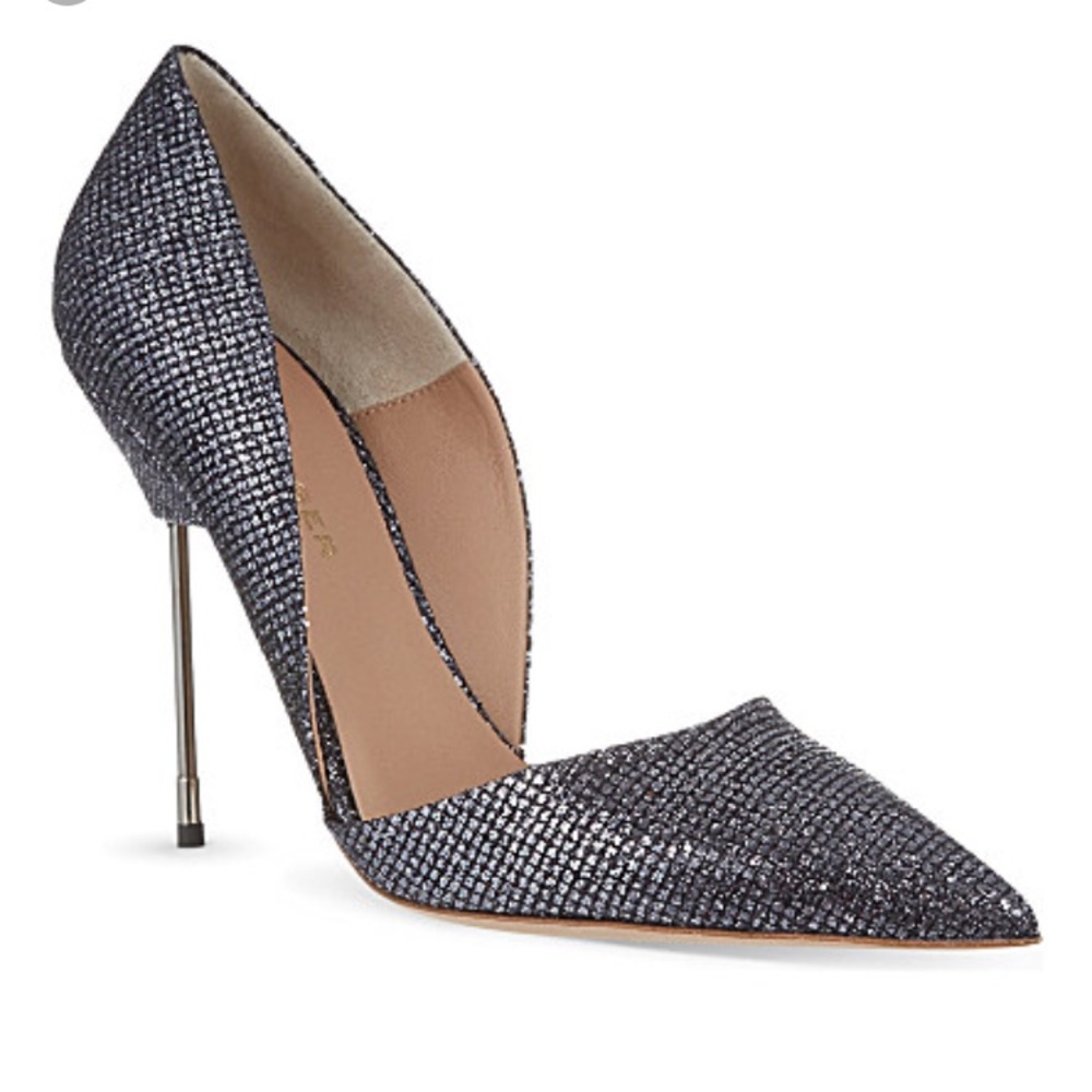 Kurt Geiger Grey Glitter D'Orsay Heels