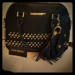 NWT Steve Madden Black Dome Satchel