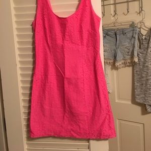 Lilly Pulitzer dress with subtle floral pattern