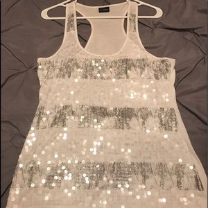 Sequin tank top.