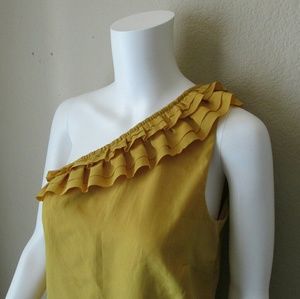 The Limited One Shoulder Ruffle Blouse