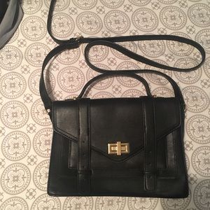 Black Satchel Style Crossbody Bag