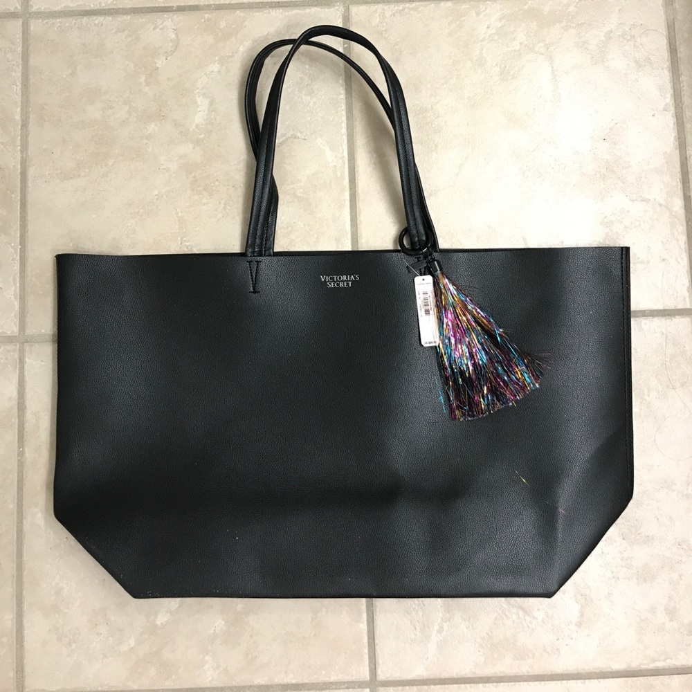 Black Victoria's Secret Tote with Tassel