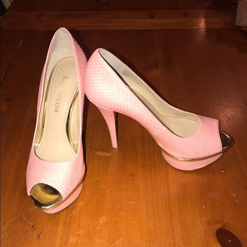 Pink platform heels