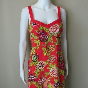 Nanette Lepore Silk Red Floral Dress