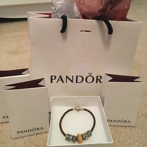 Pandora Bracelet with 5 Beads