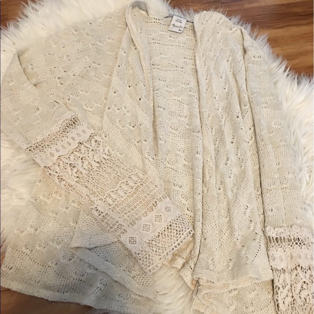 American rag crochet cardigan