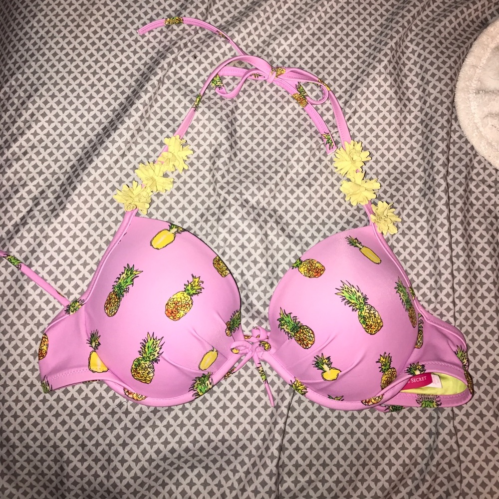 Victoria's Secret bathing suit top. Pineapples!