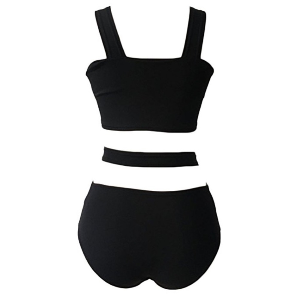 Black Sexy Swim Wear Set Top Bottom Bikini - Picture 3 of 6