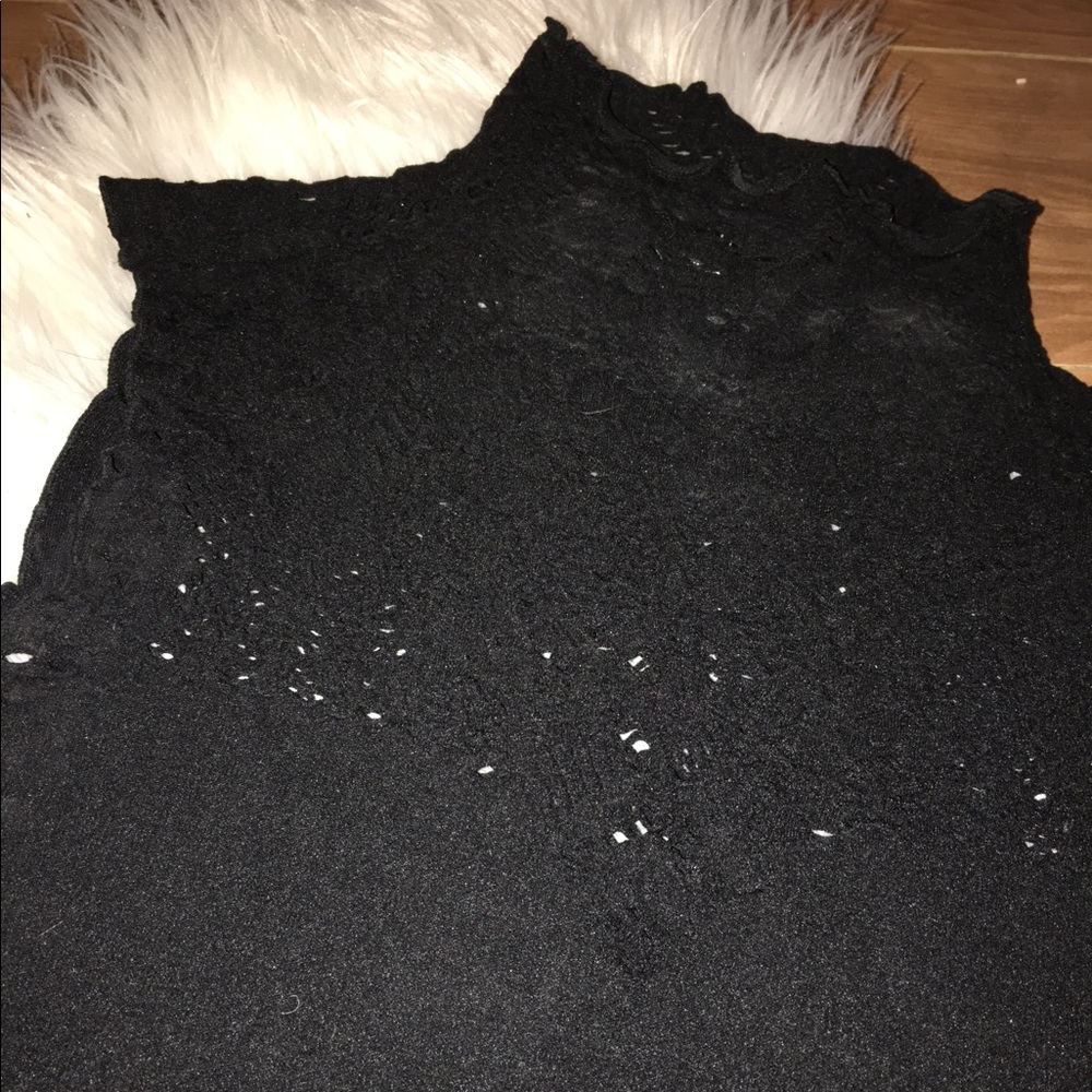 Laser cut black bodycon dress