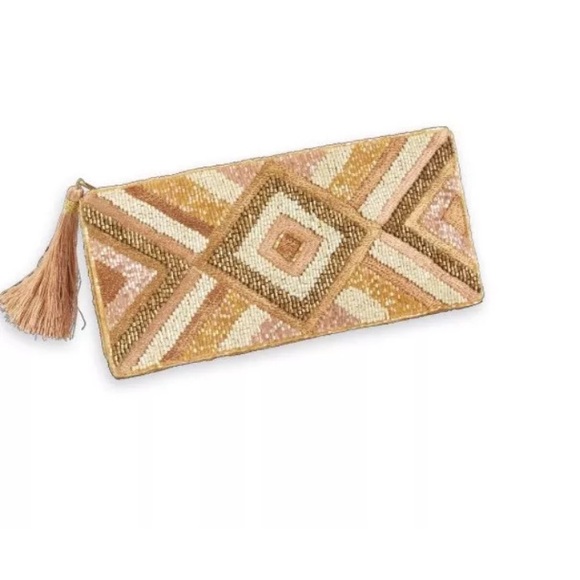 na Handbags - Gold sequin clutch