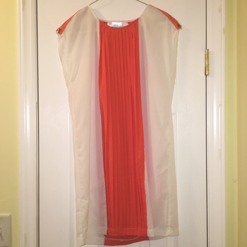 London Blue orange white tunic/dress Sz L